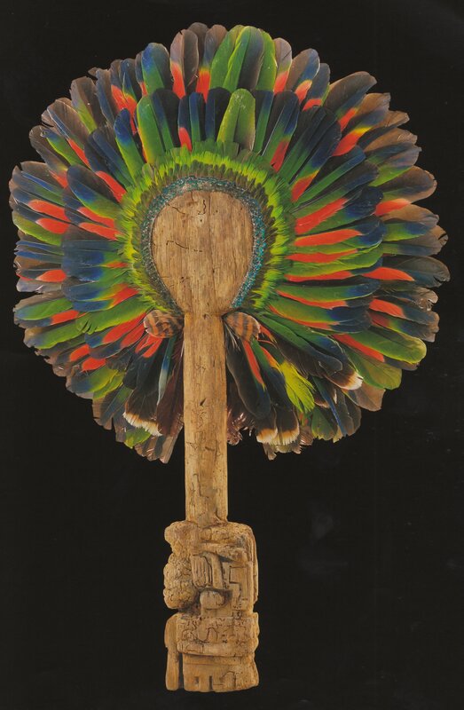 Colorful feathered headdress