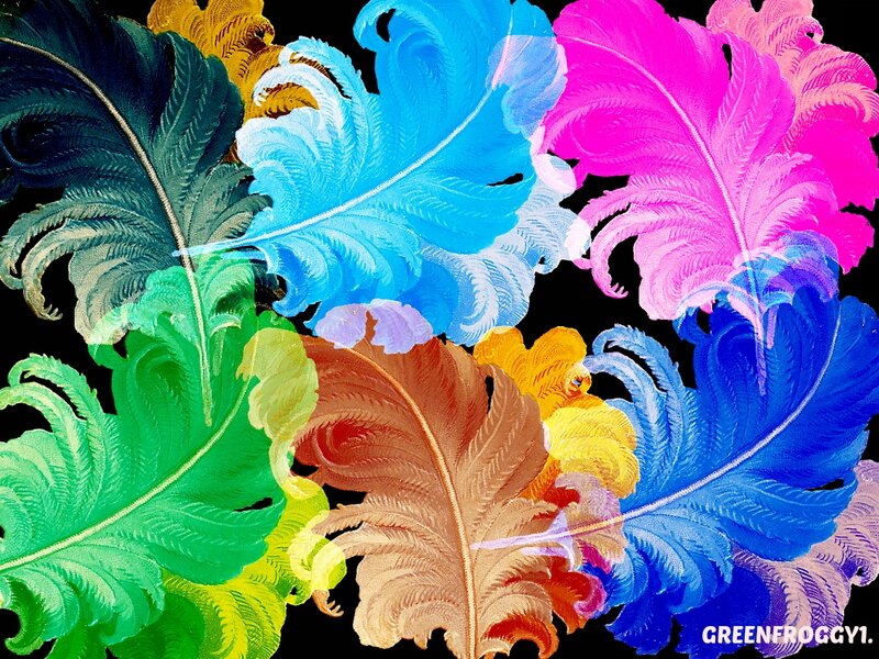 Colorful Feathers — Blue