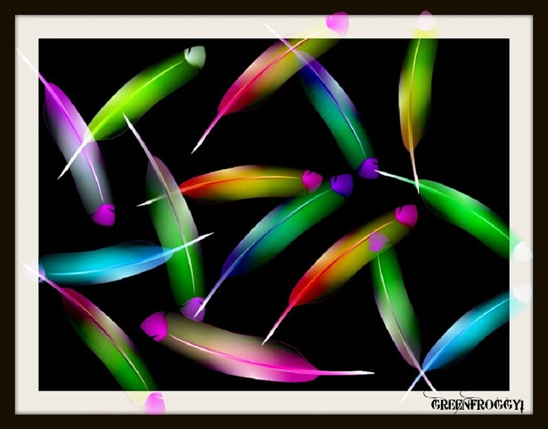 Colorful Feathers — Green
