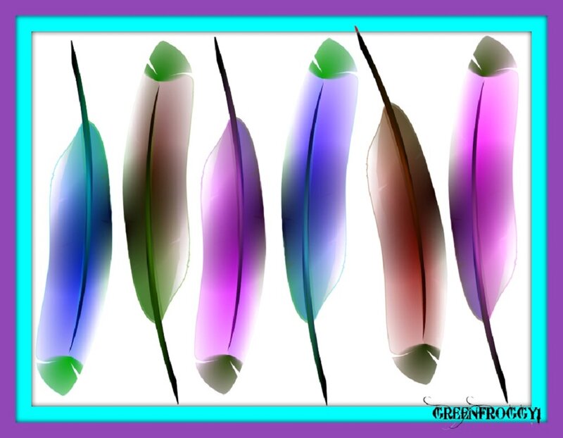 Colorful Feathers — Purple, Calm