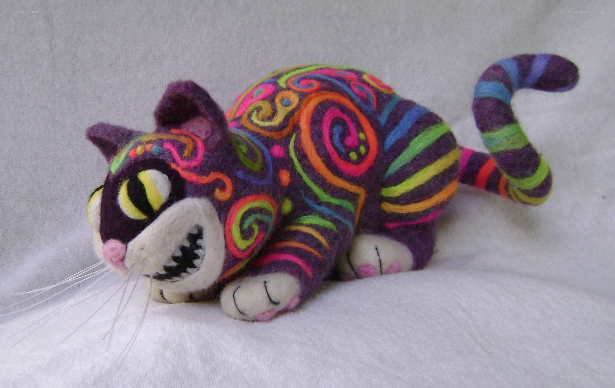 colorful felt cat toy