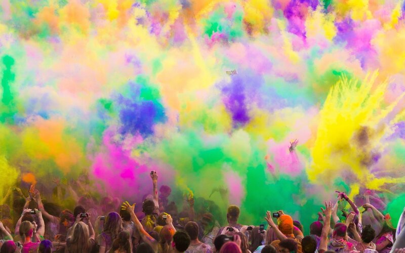 Colorful festival celebration