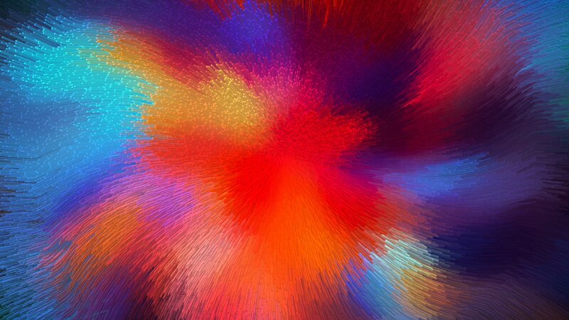 Colorful Fiber Optic Burst — Red