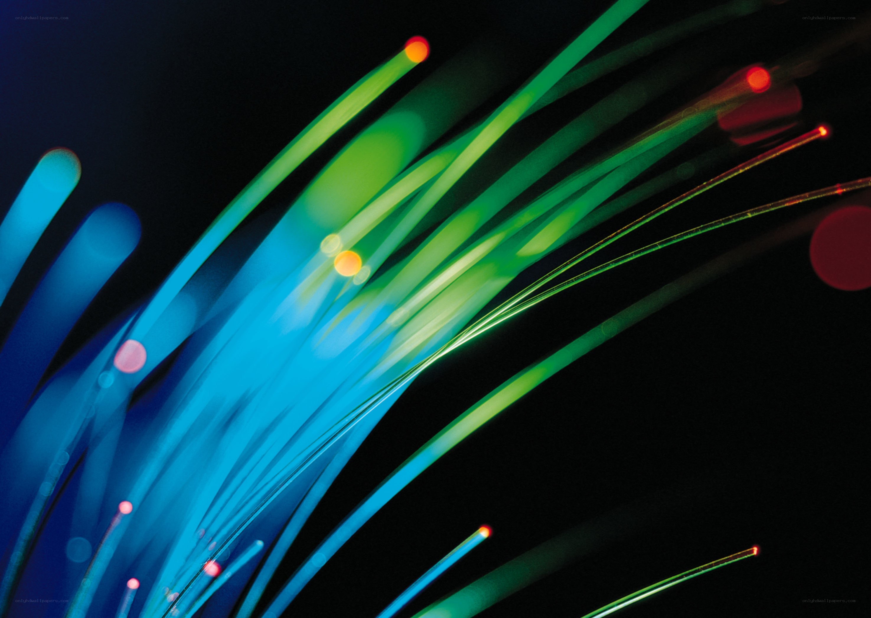 Colorful fiber optic cables