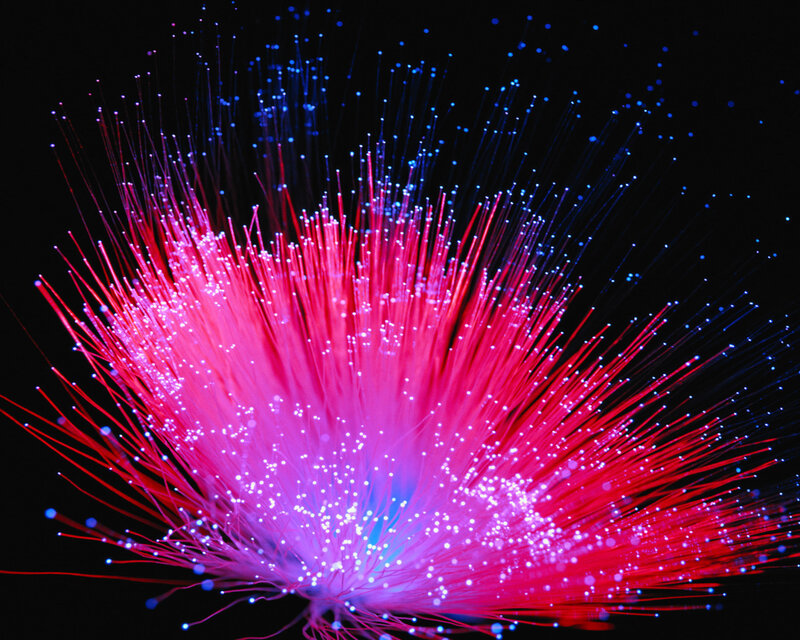 Colorful fiber optic display