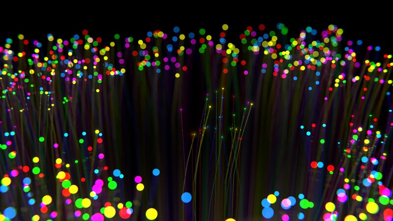 Colorful Fiber Optic Strands — Black