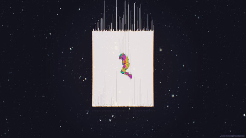 Colorful Figure in White Box