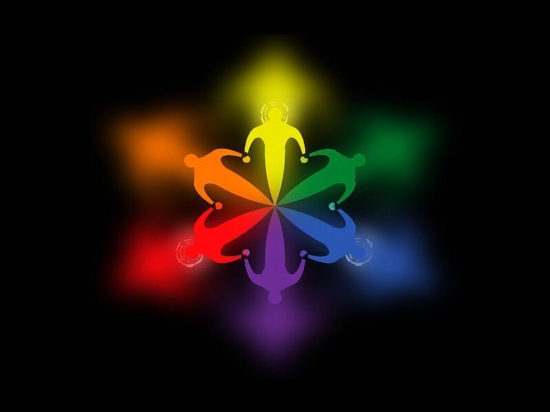 Colorful Figure Silhouettes