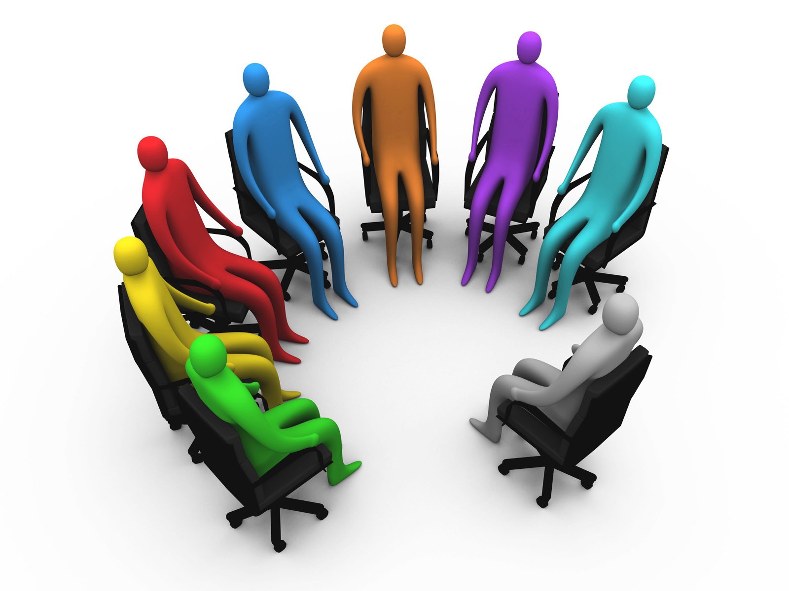 colorful figures in a circle
