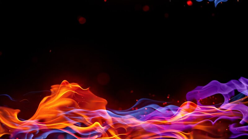 colorful fire flames