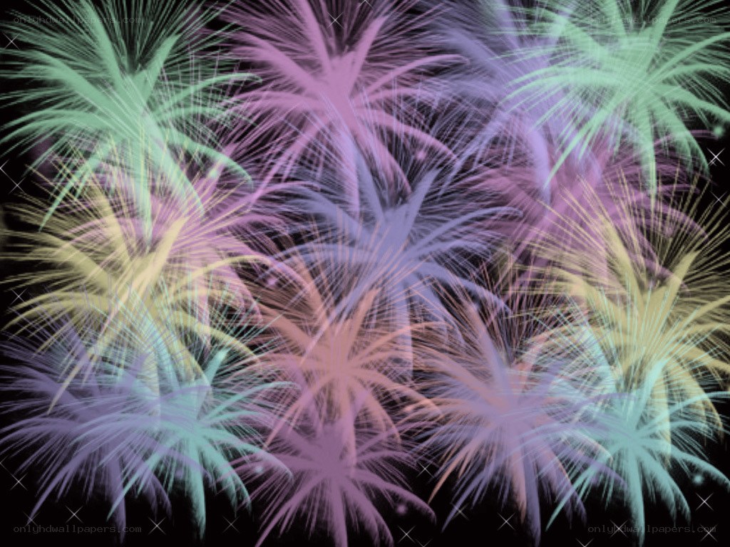 Colorful fireworks display