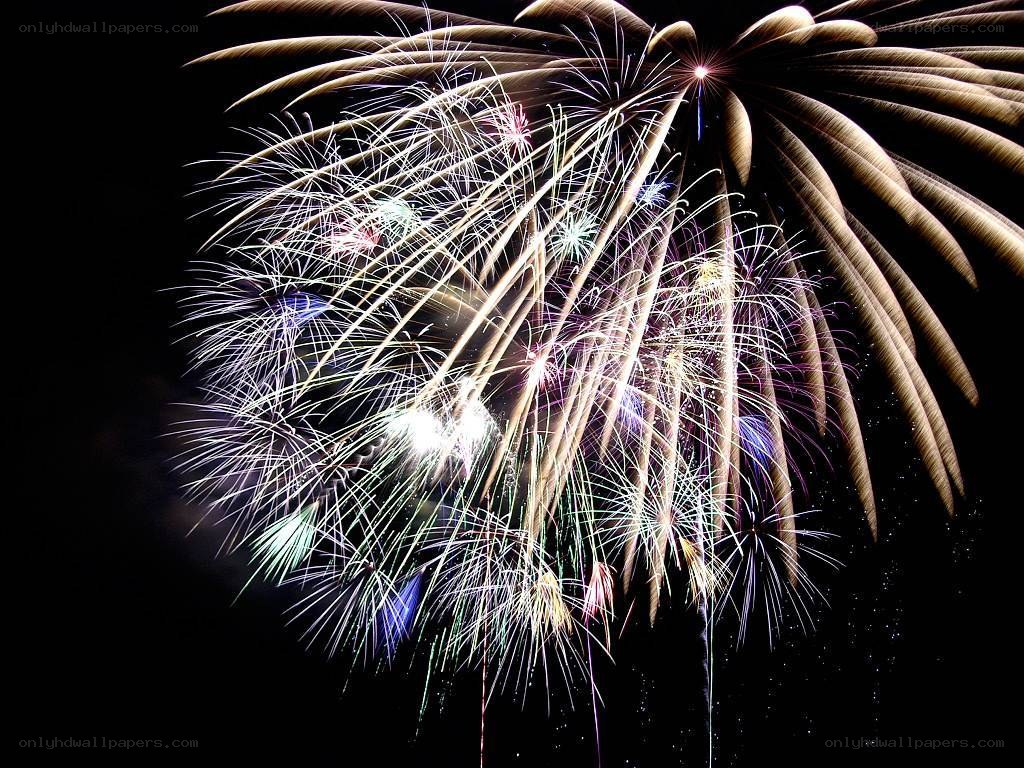 Colorful fireworks display