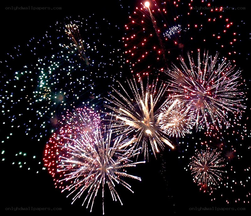 Colorful fireworks display