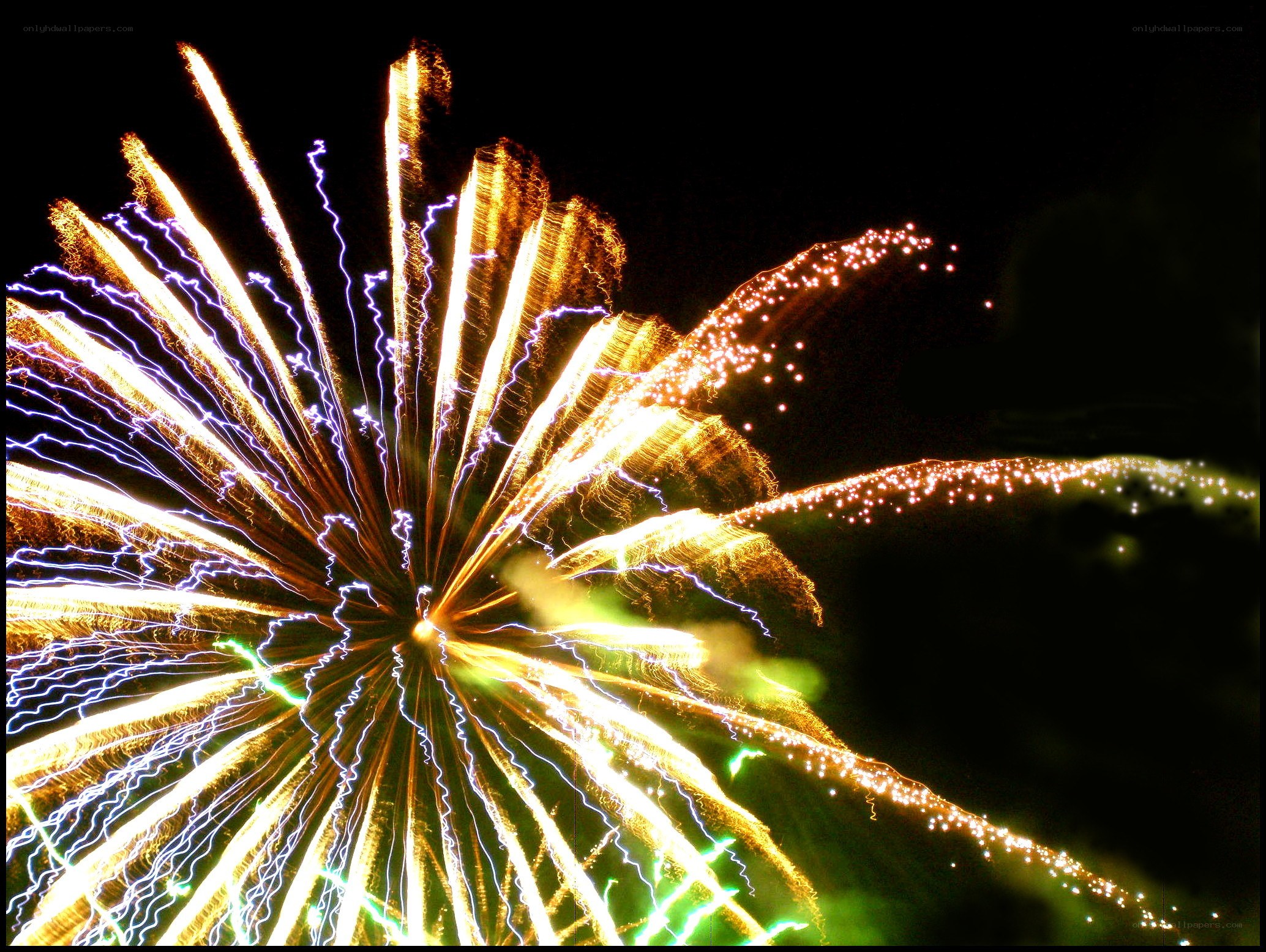Colorful fireworks display