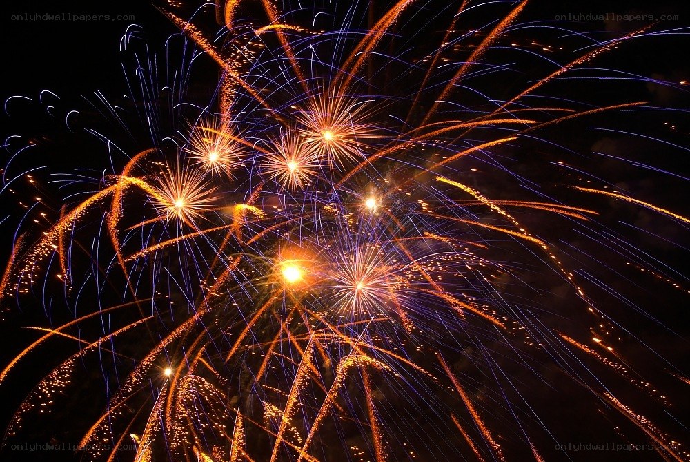 Colorful fireworks display