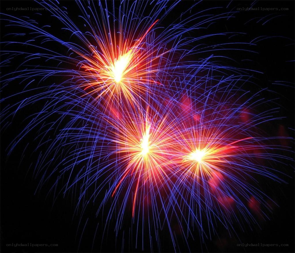 Colorful fireworks display