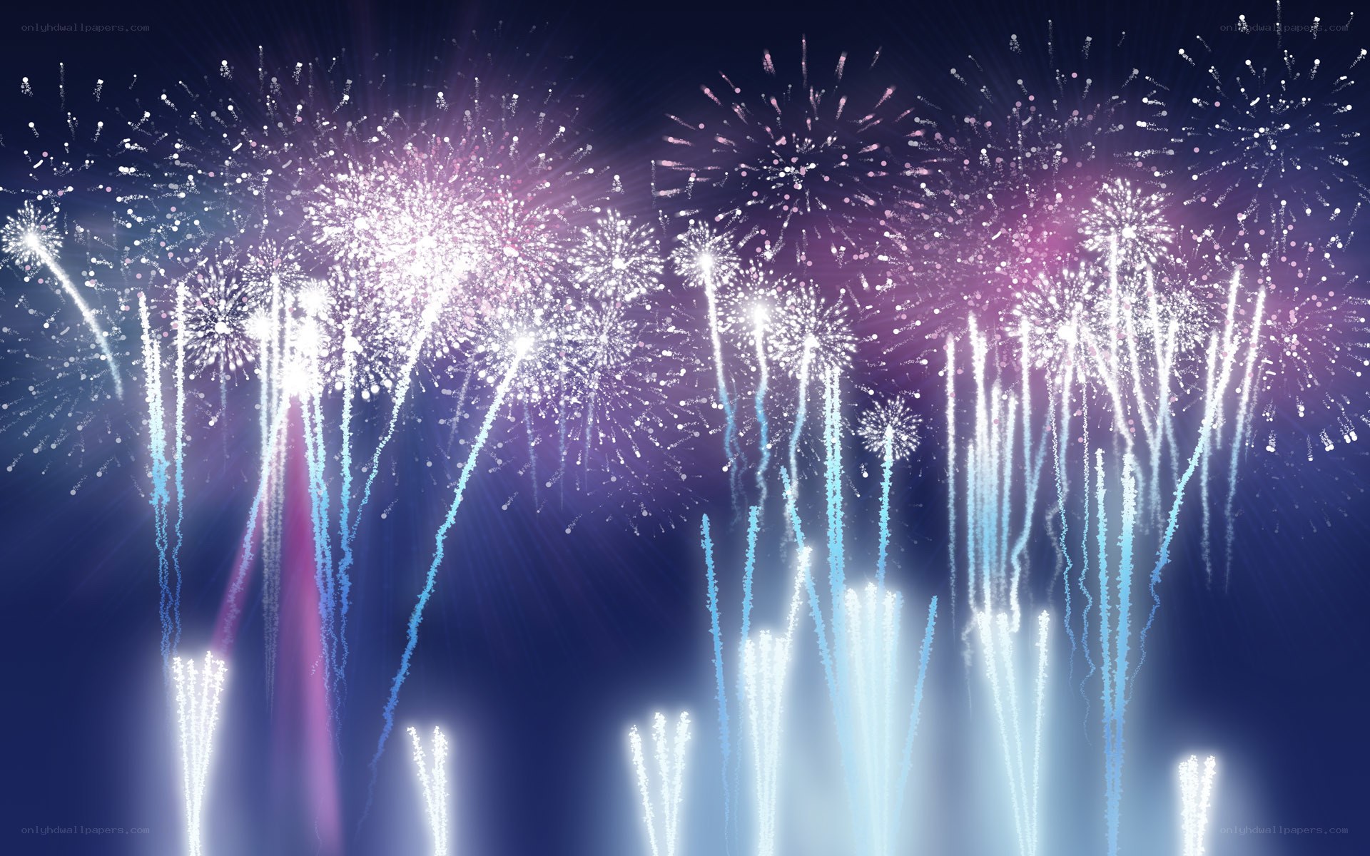 Colorful fireworks display
