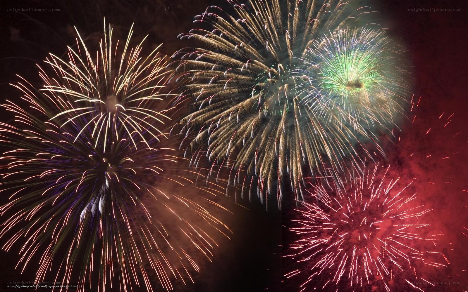 Colorful fireworks display