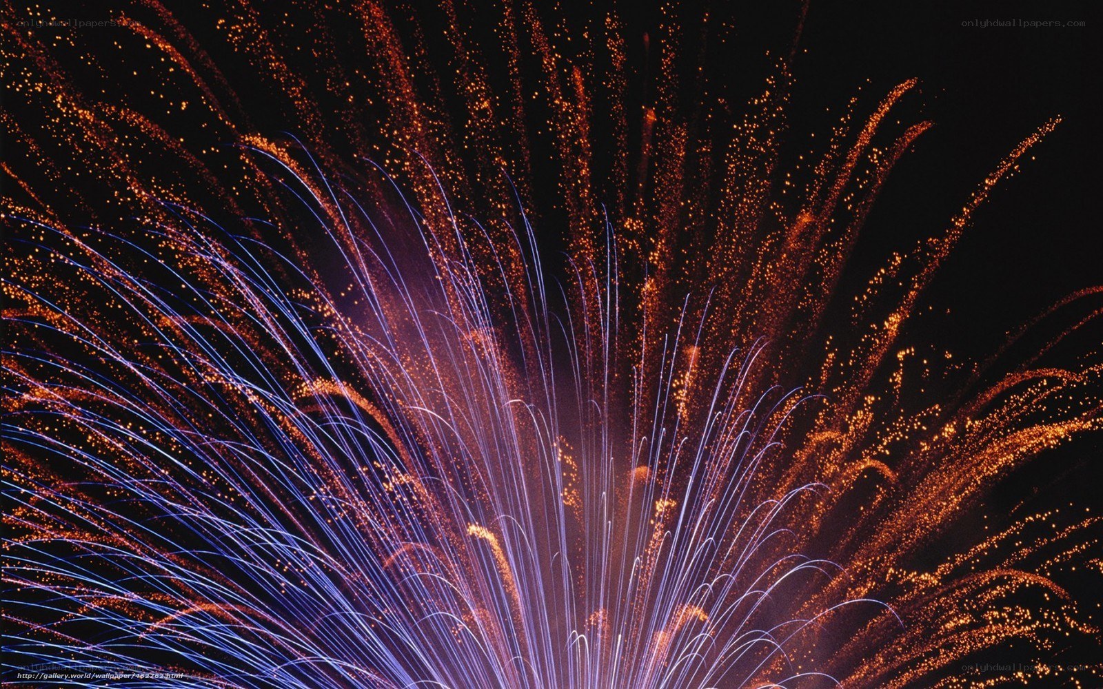 Colorful fireworks display