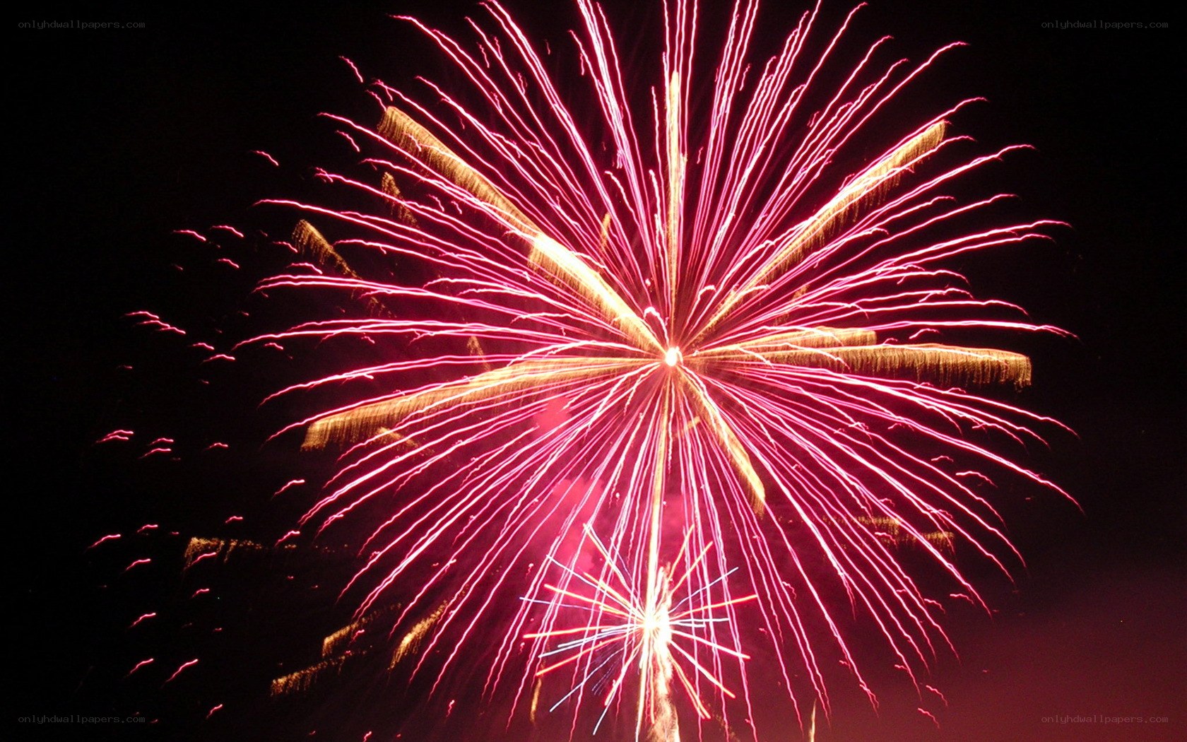 Colorful fireworks display