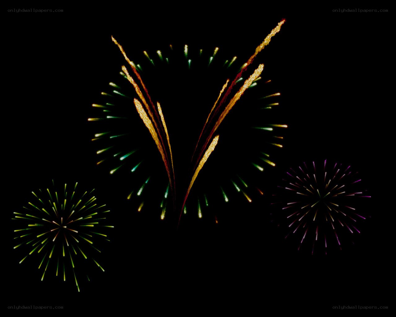 Colorful fireworks display