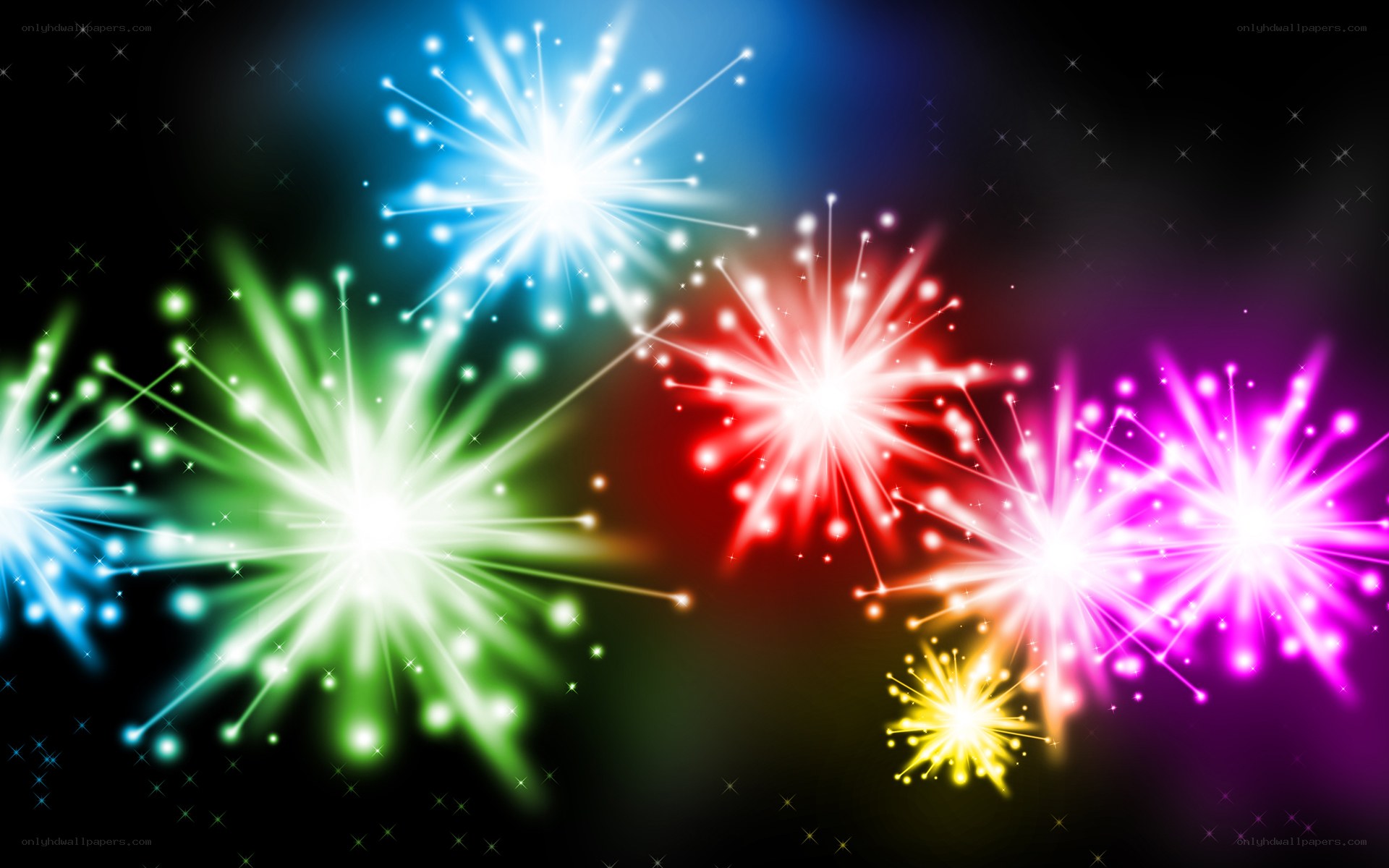 Colorful fireworks display