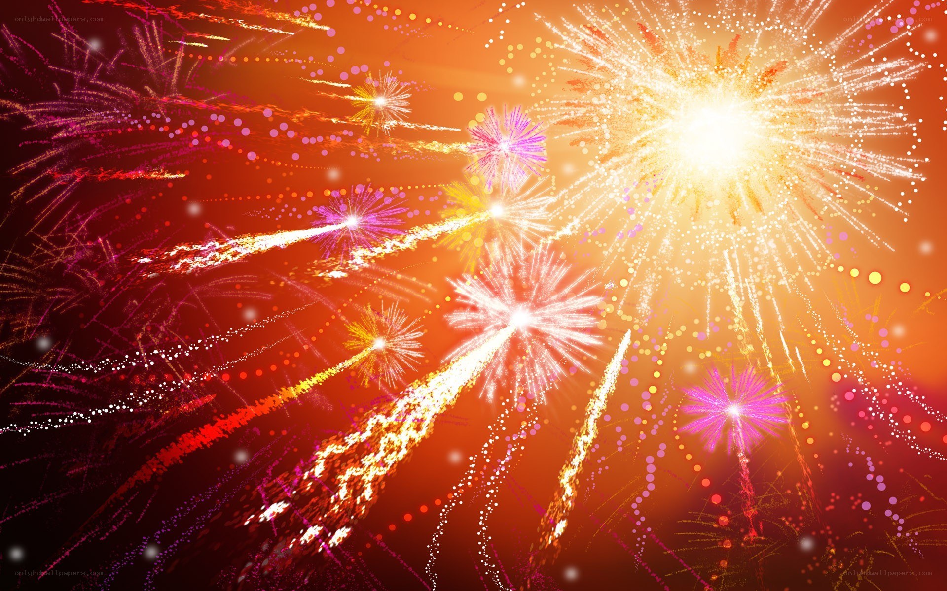 Colorful fireworks display