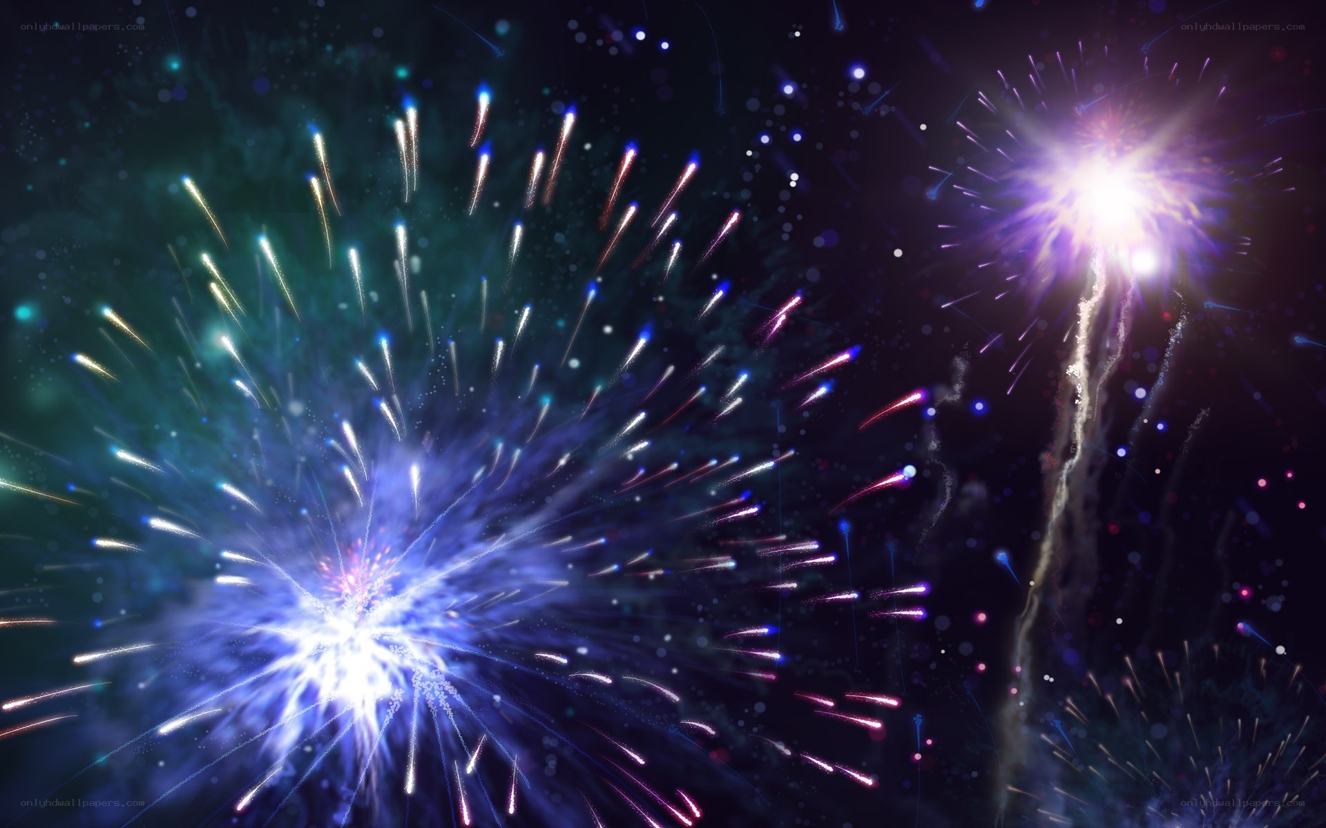 Colorful fireworks display