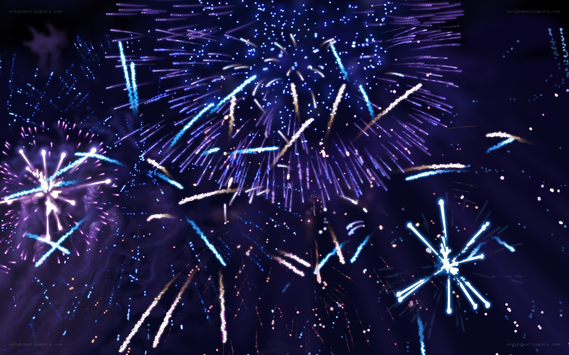 Colorful fireworks display