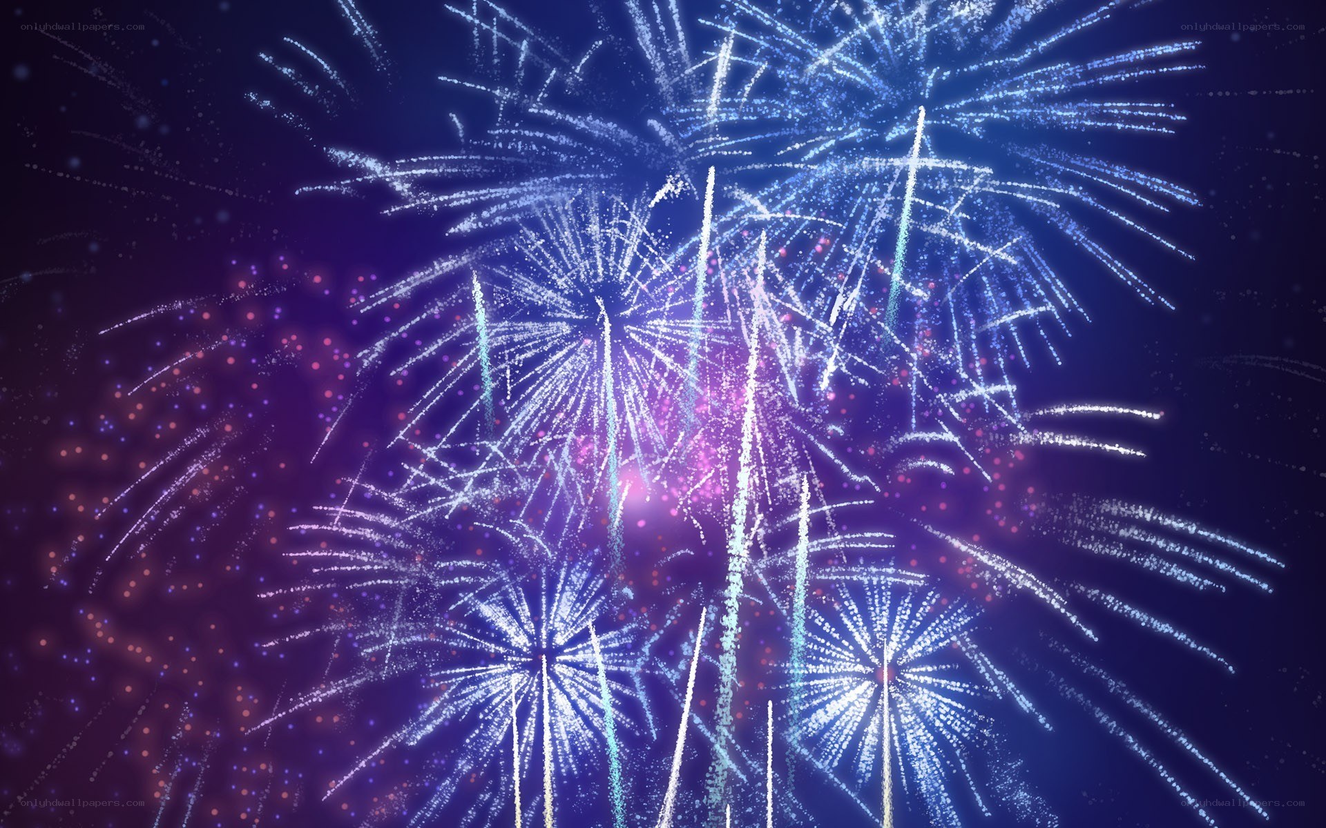 Colorful fireworks display