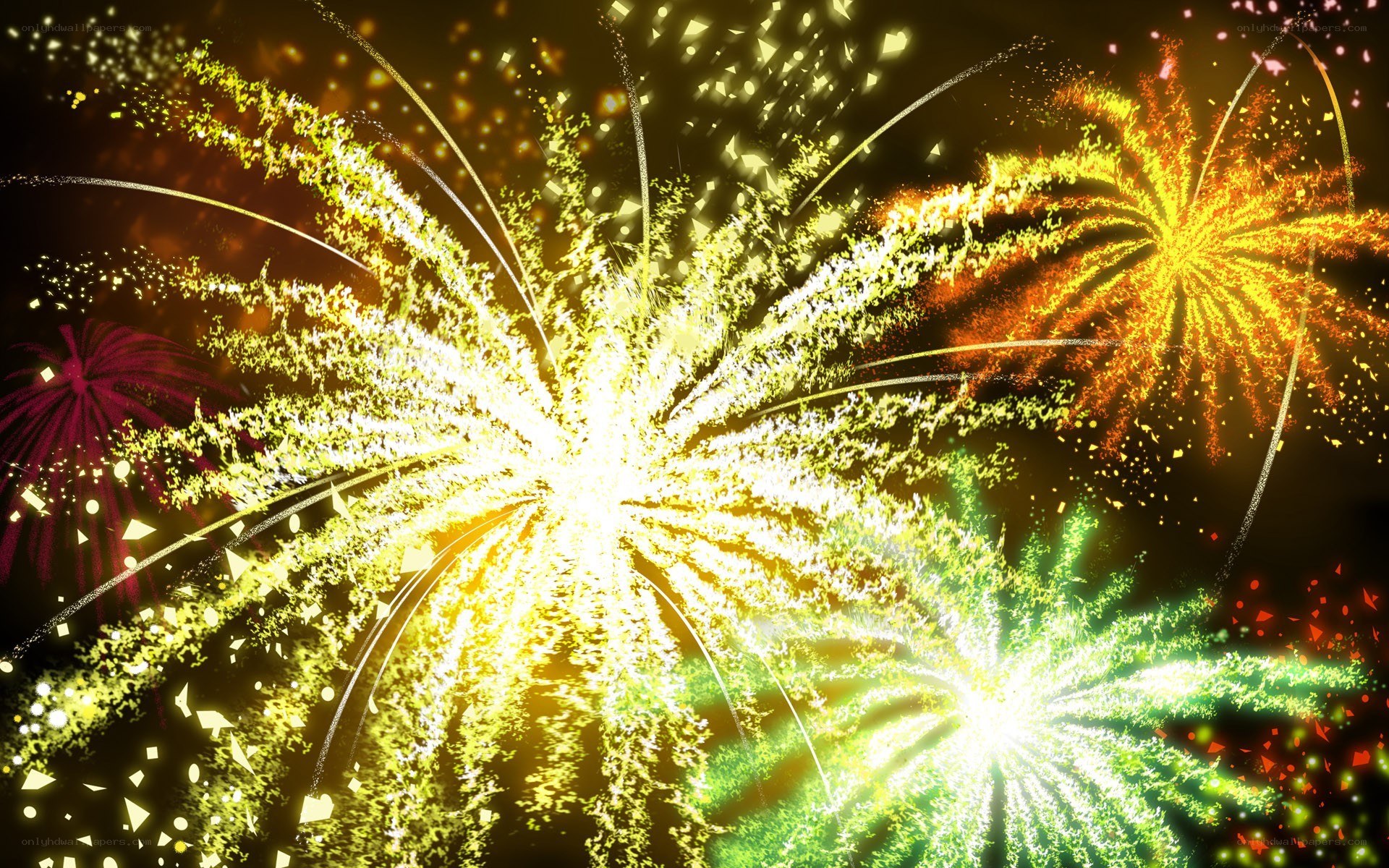Colorful fireworks display