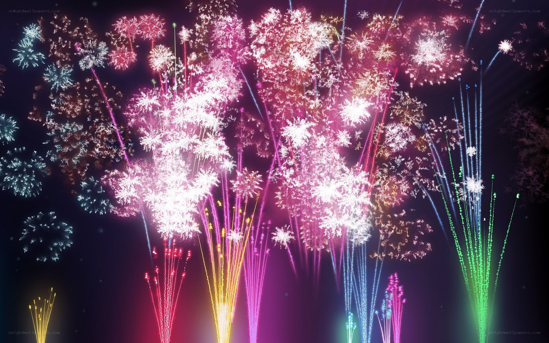 Colorful fireworks display