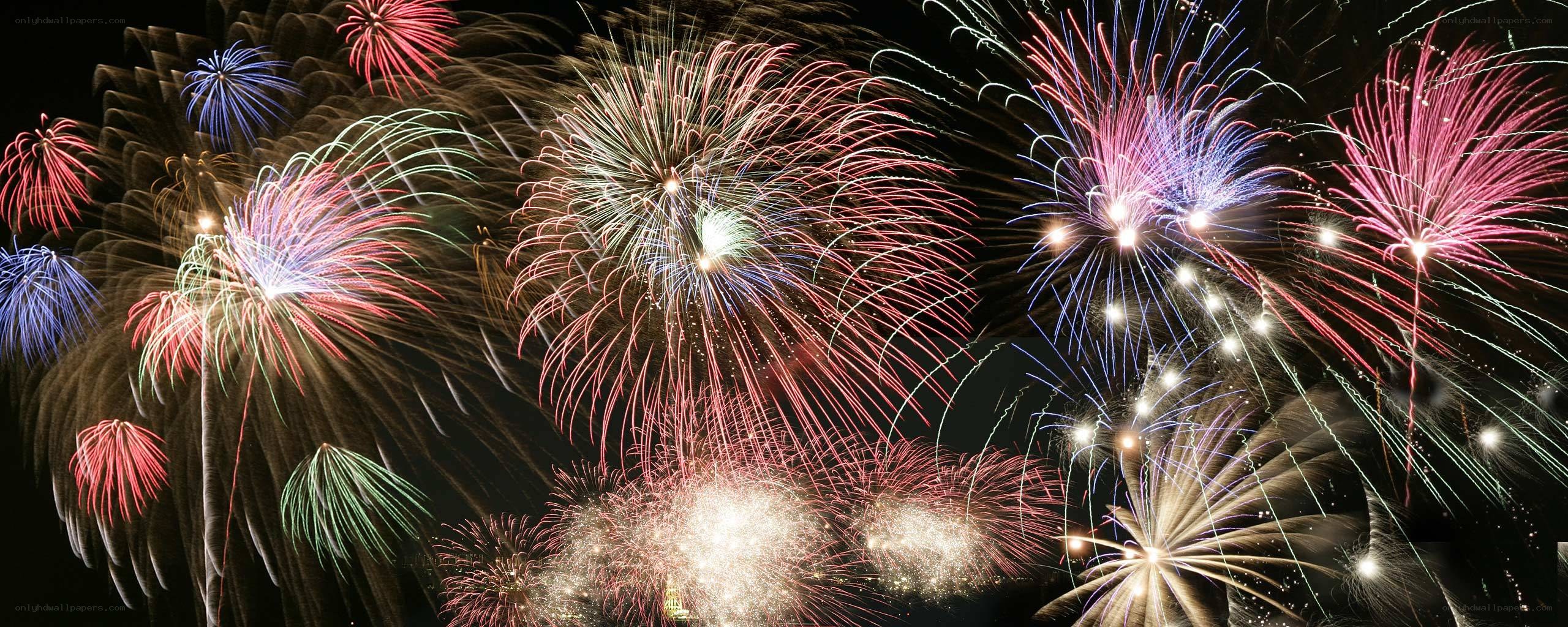 Colorful fireworks display