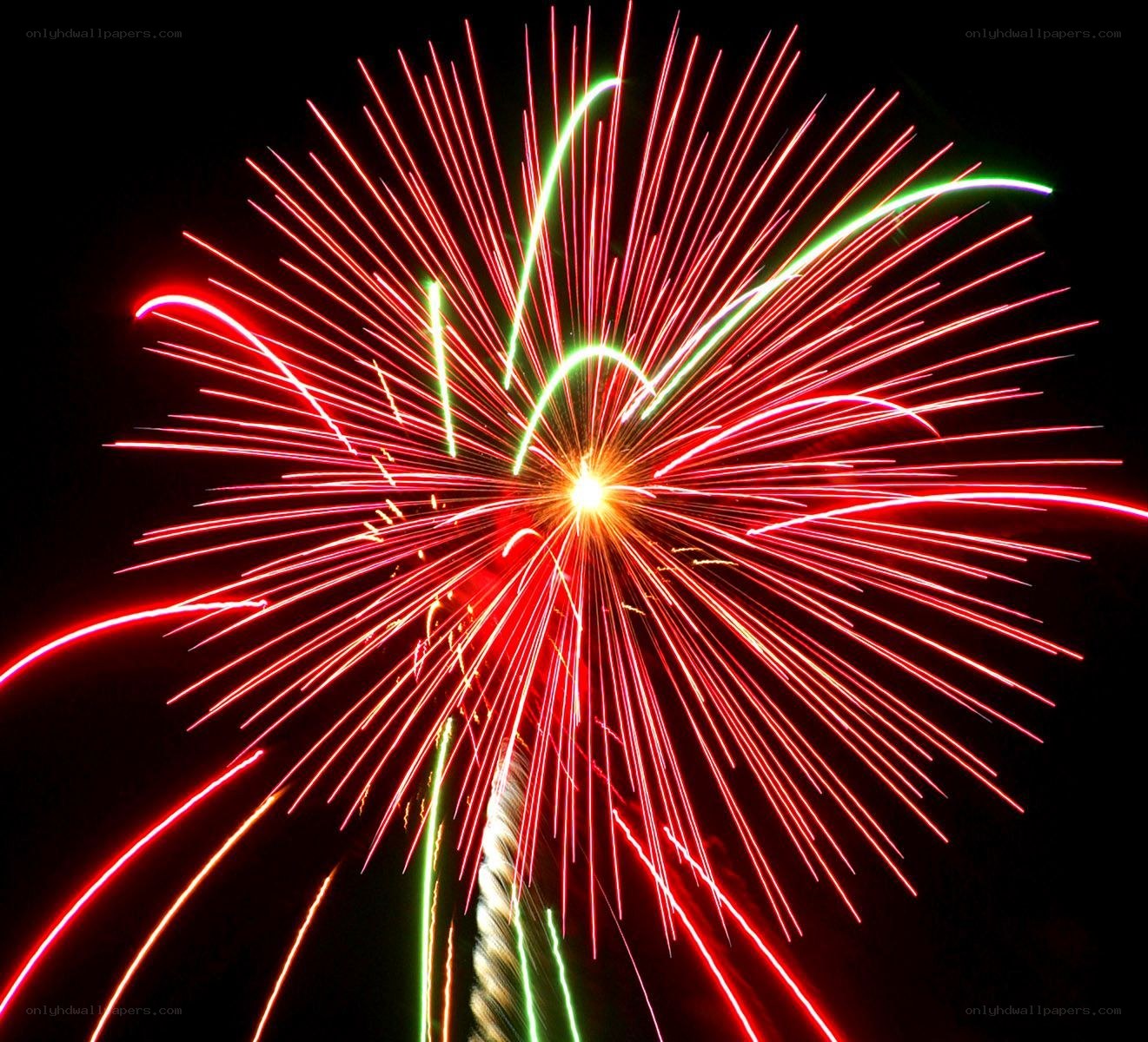 Colorful fireworks display