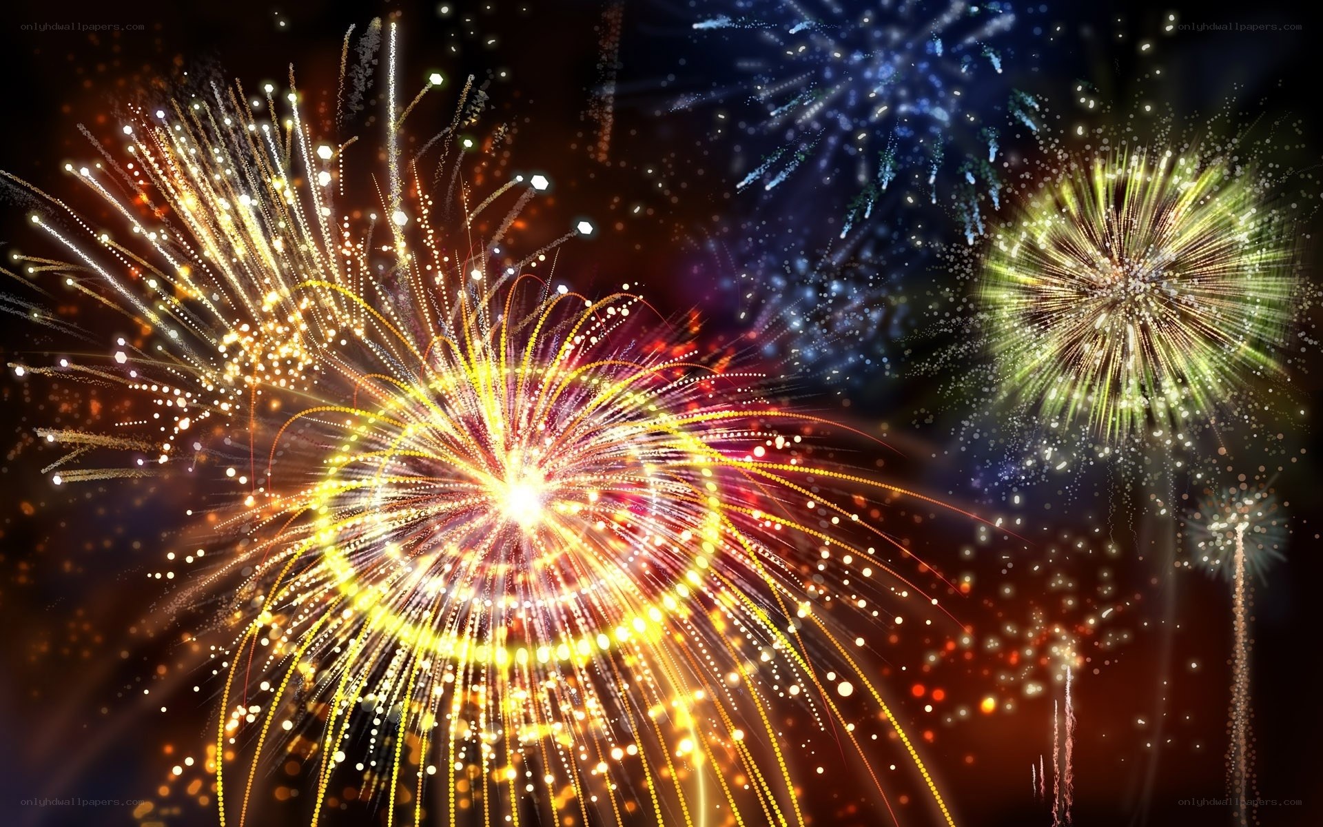 Colorful fireworks display