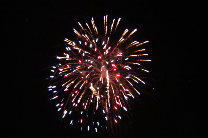 Colorful fireworks display