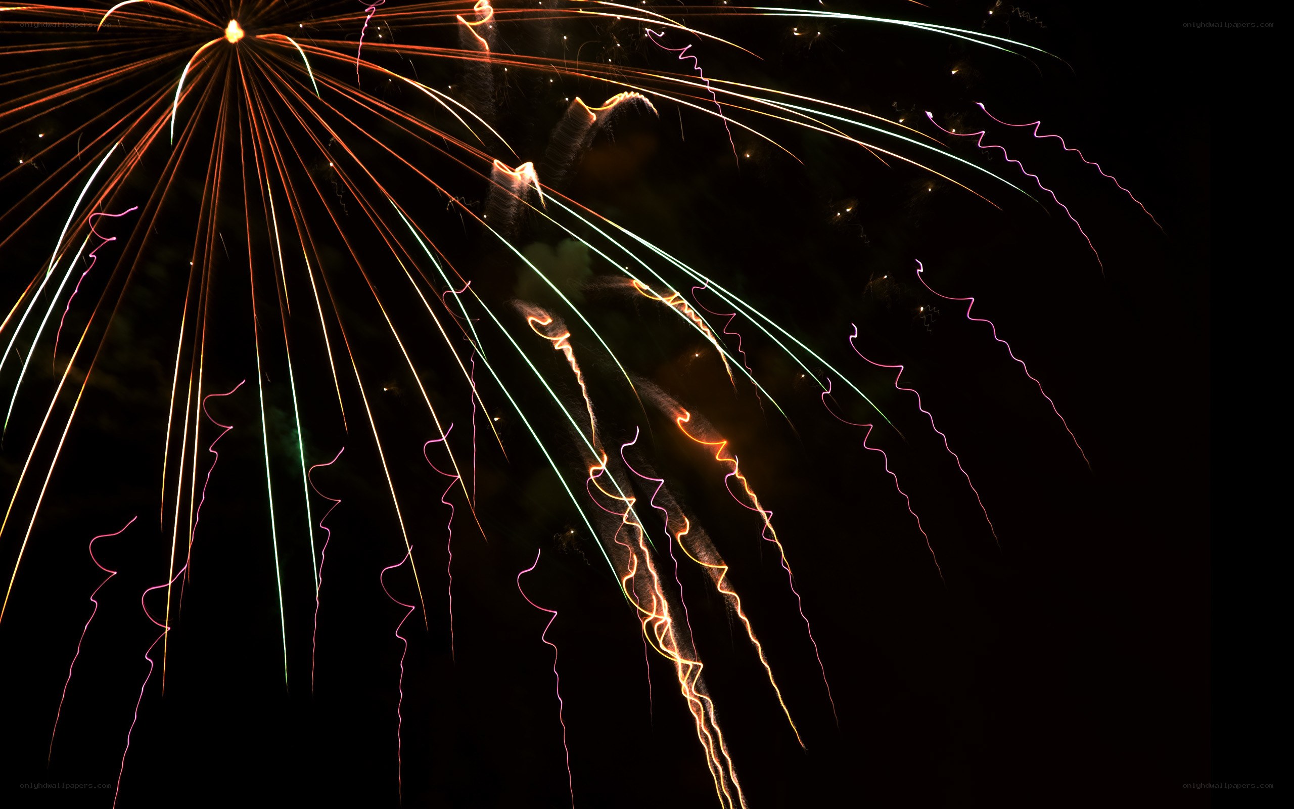 Colorful fireworks display