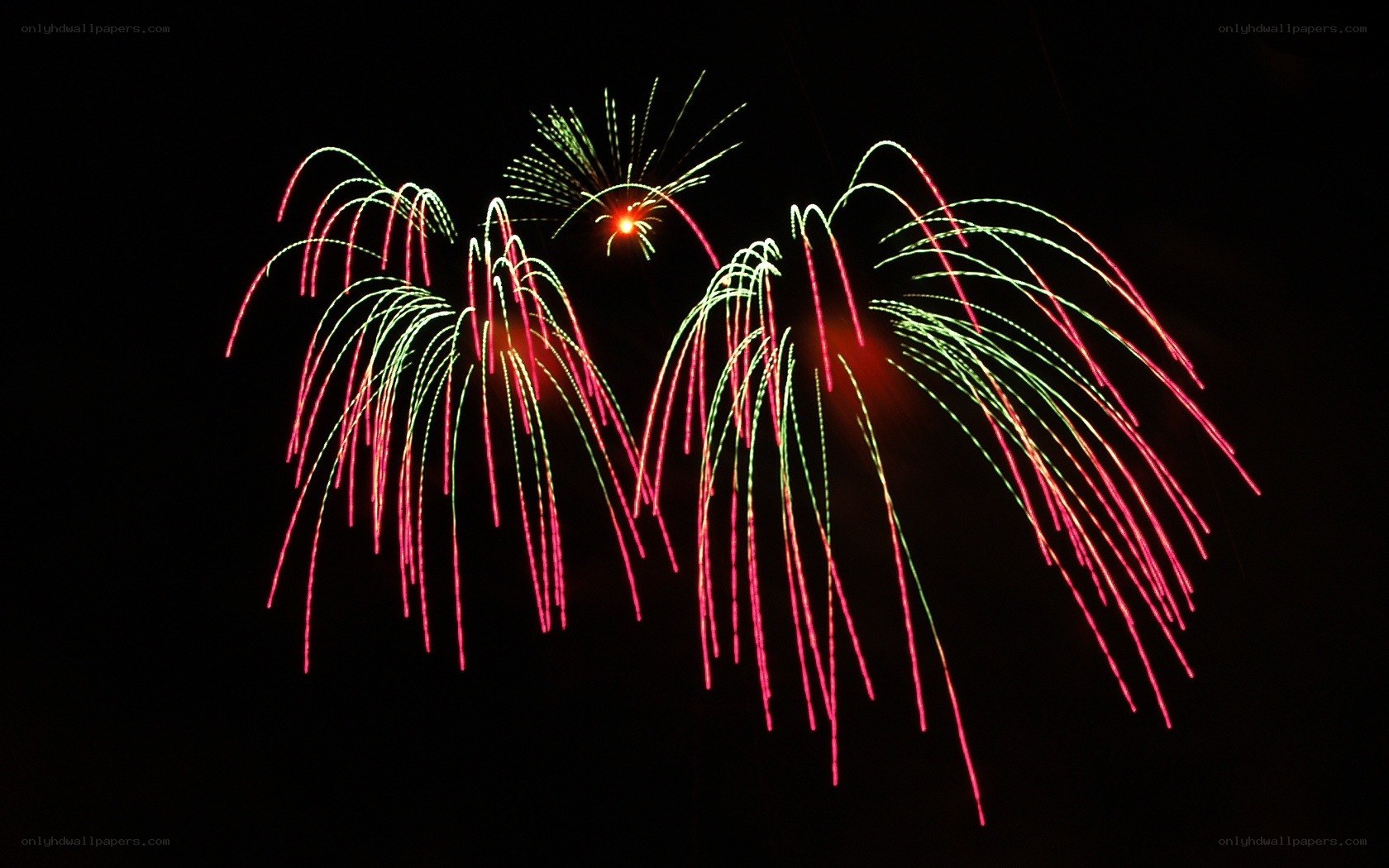 Colorful fireworks display