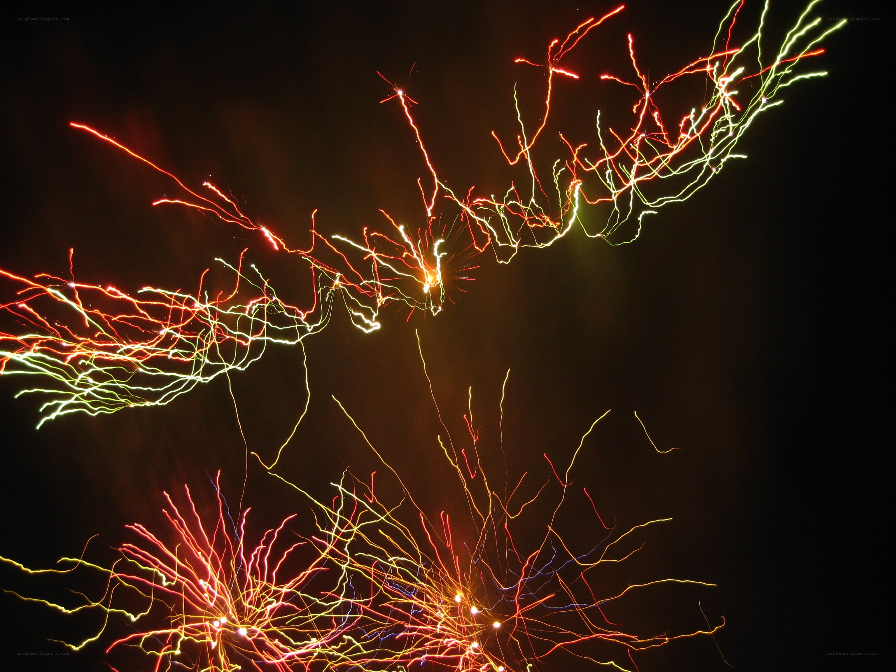 Colorful fireworks display