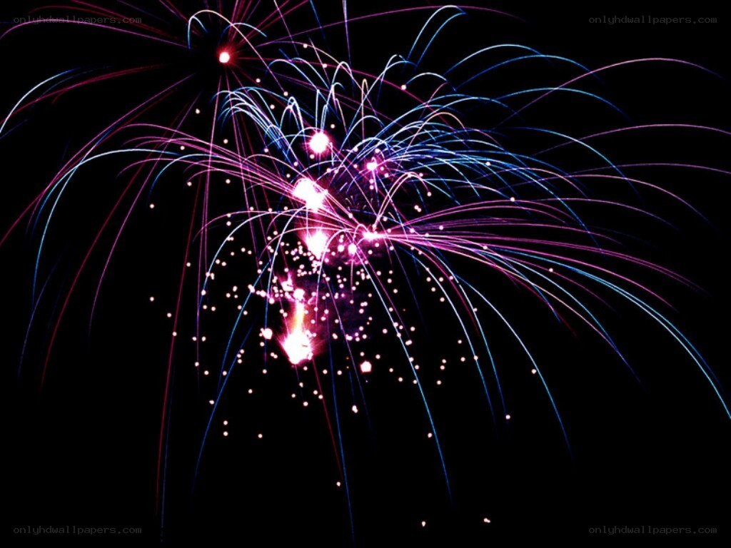 Colorful fireworks display