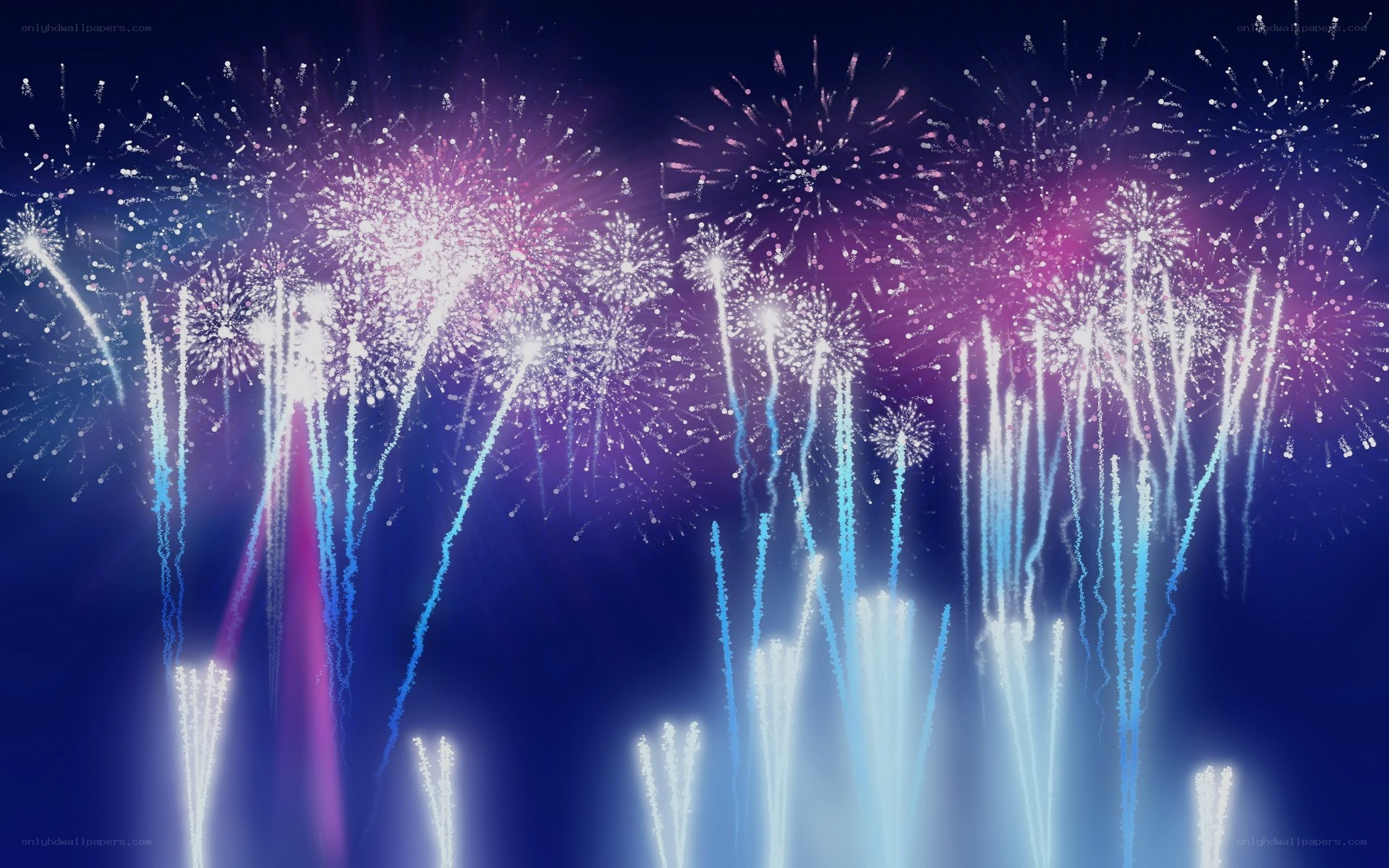 Colorful fireworks display
