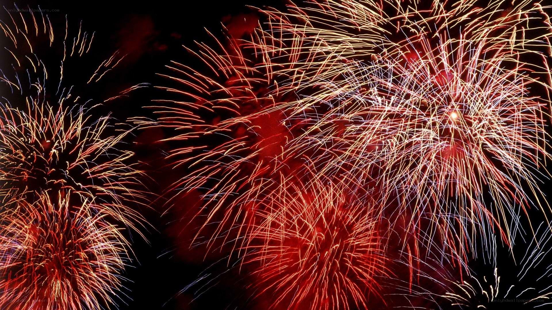 Colorful fireworks display