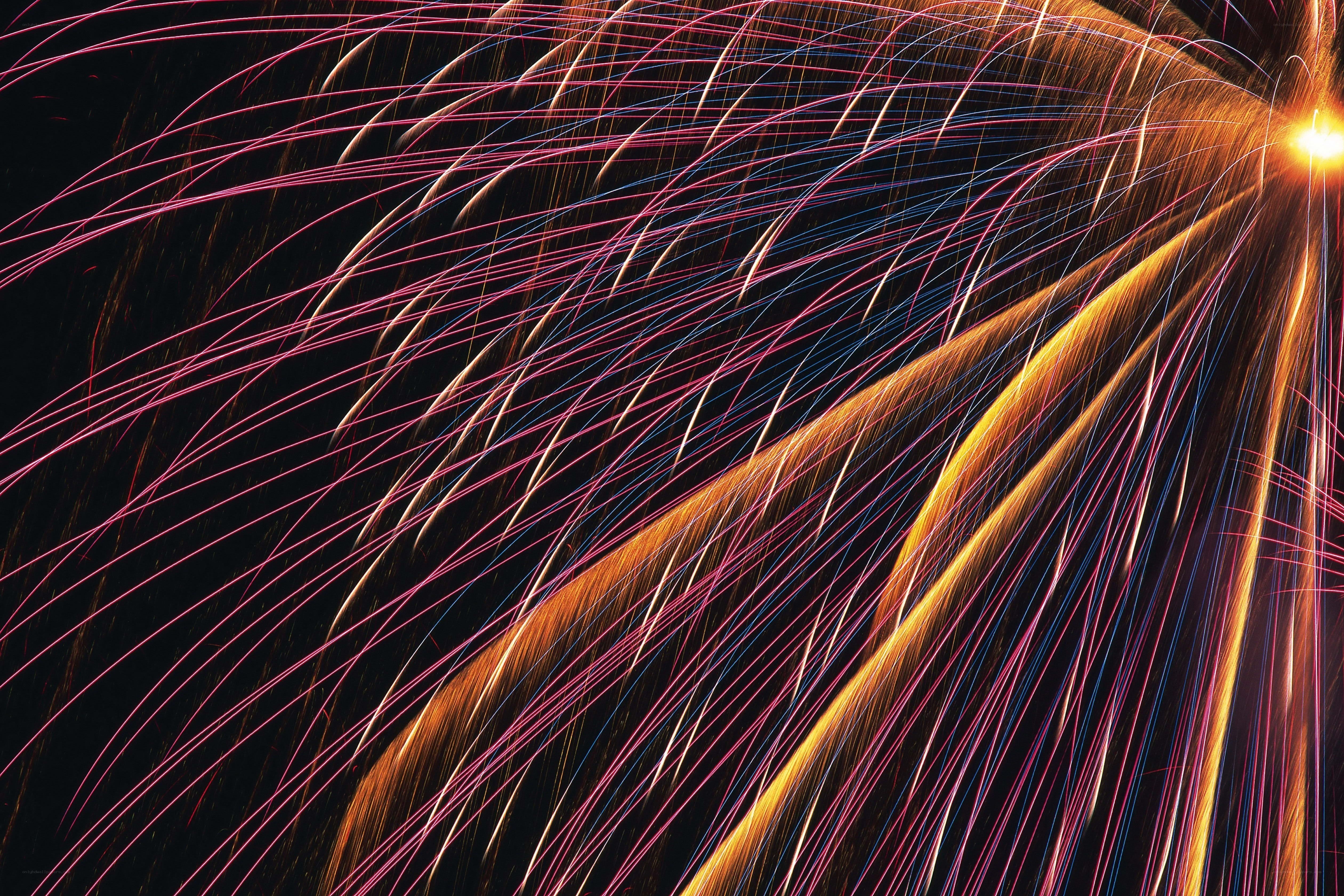 Colorful fireworks display