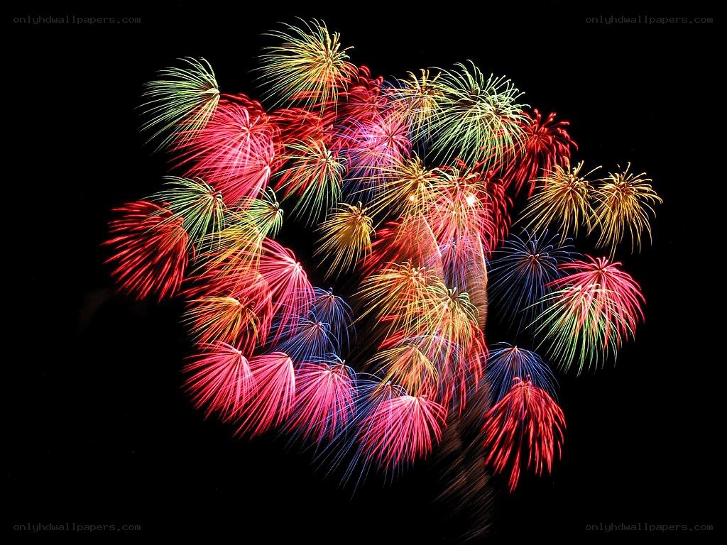 Colorful fireworks display