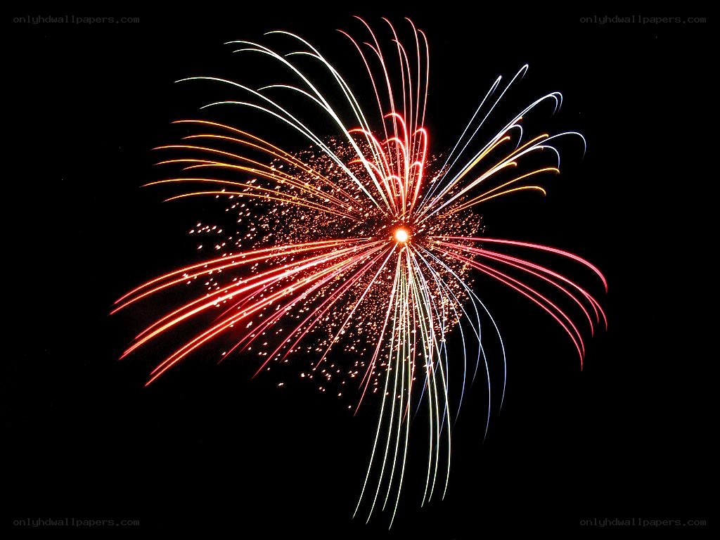 Colorful fireworks display