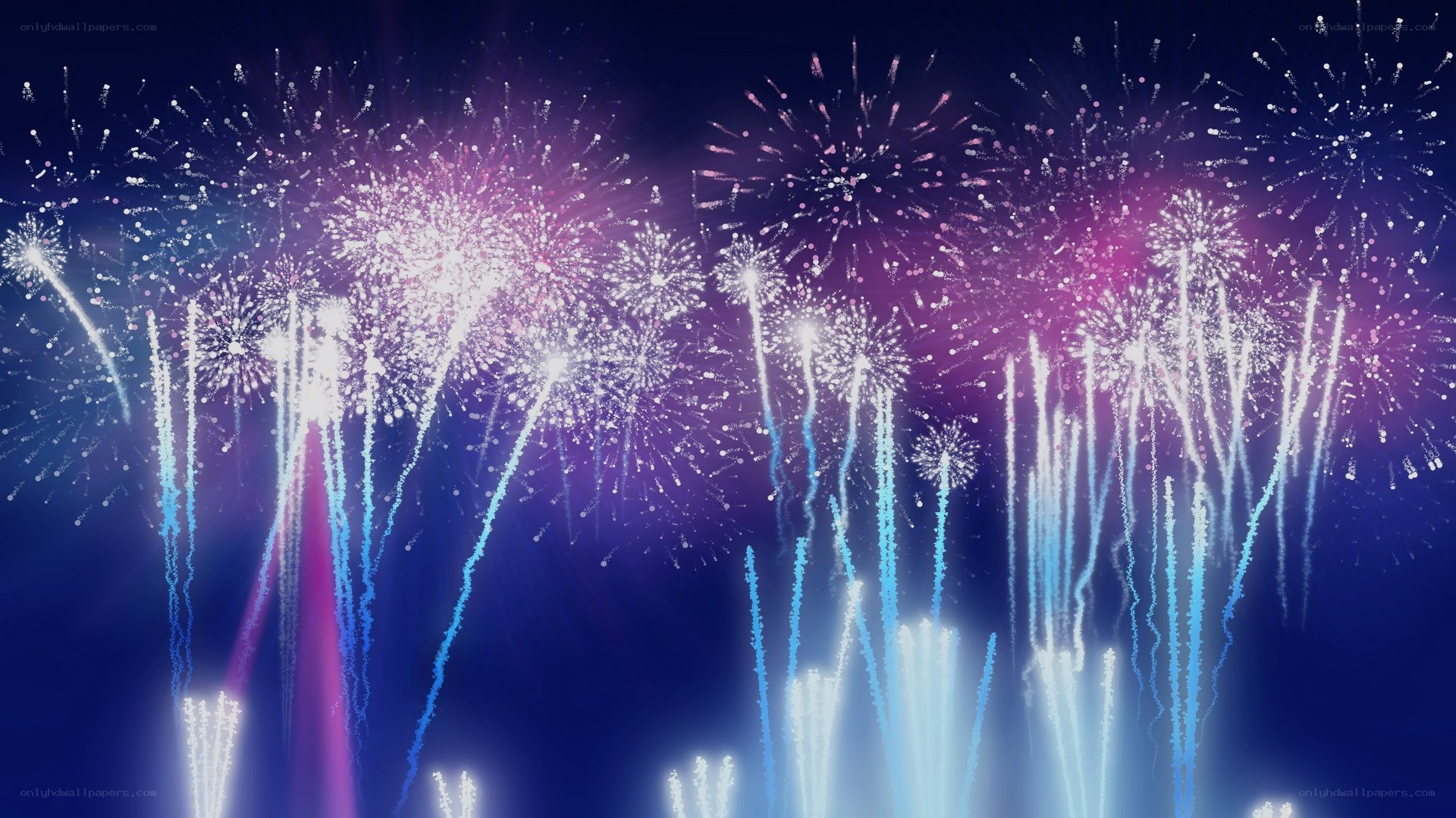 Colorful fireworks display