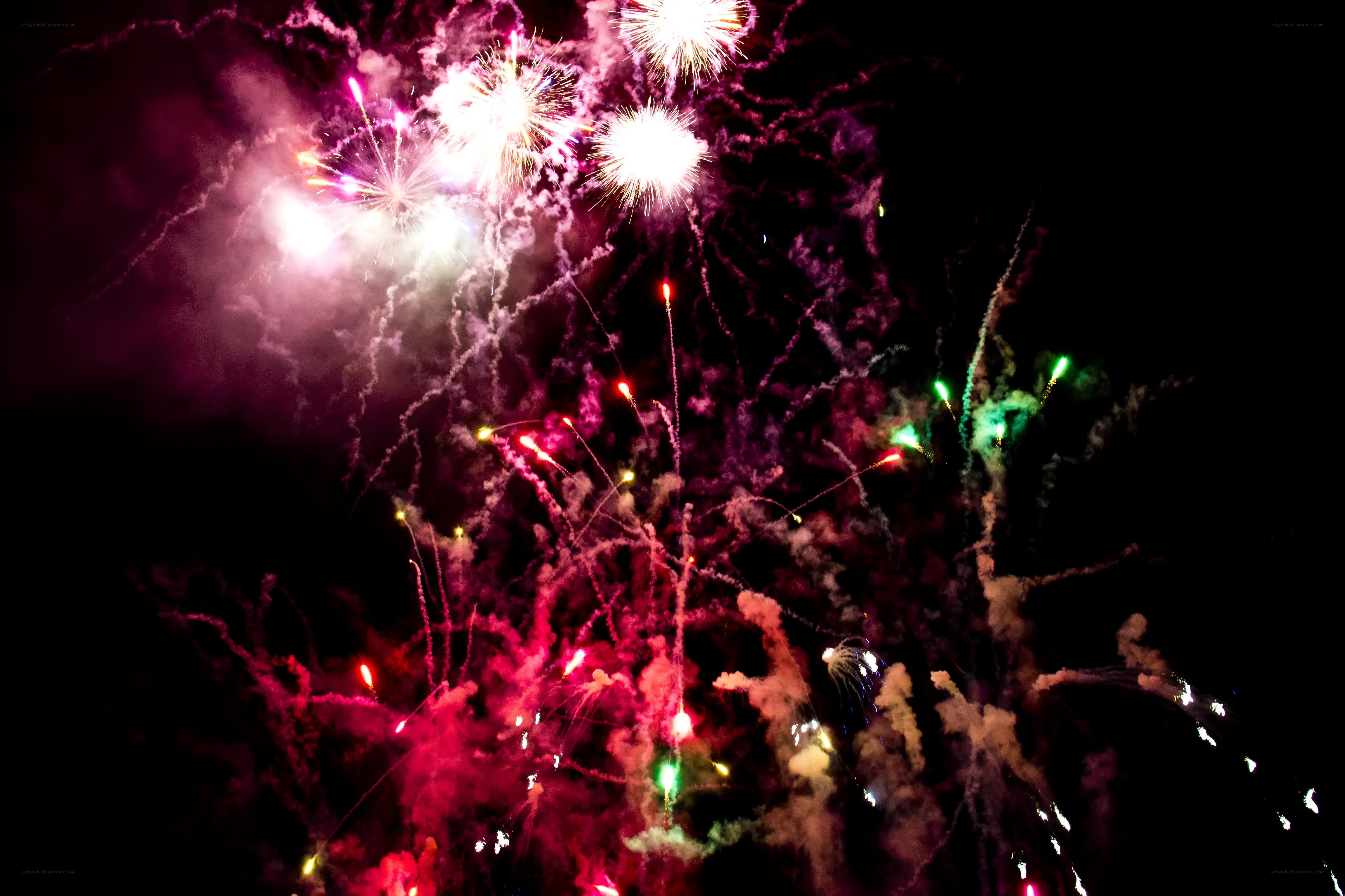 Colorful fireworks display