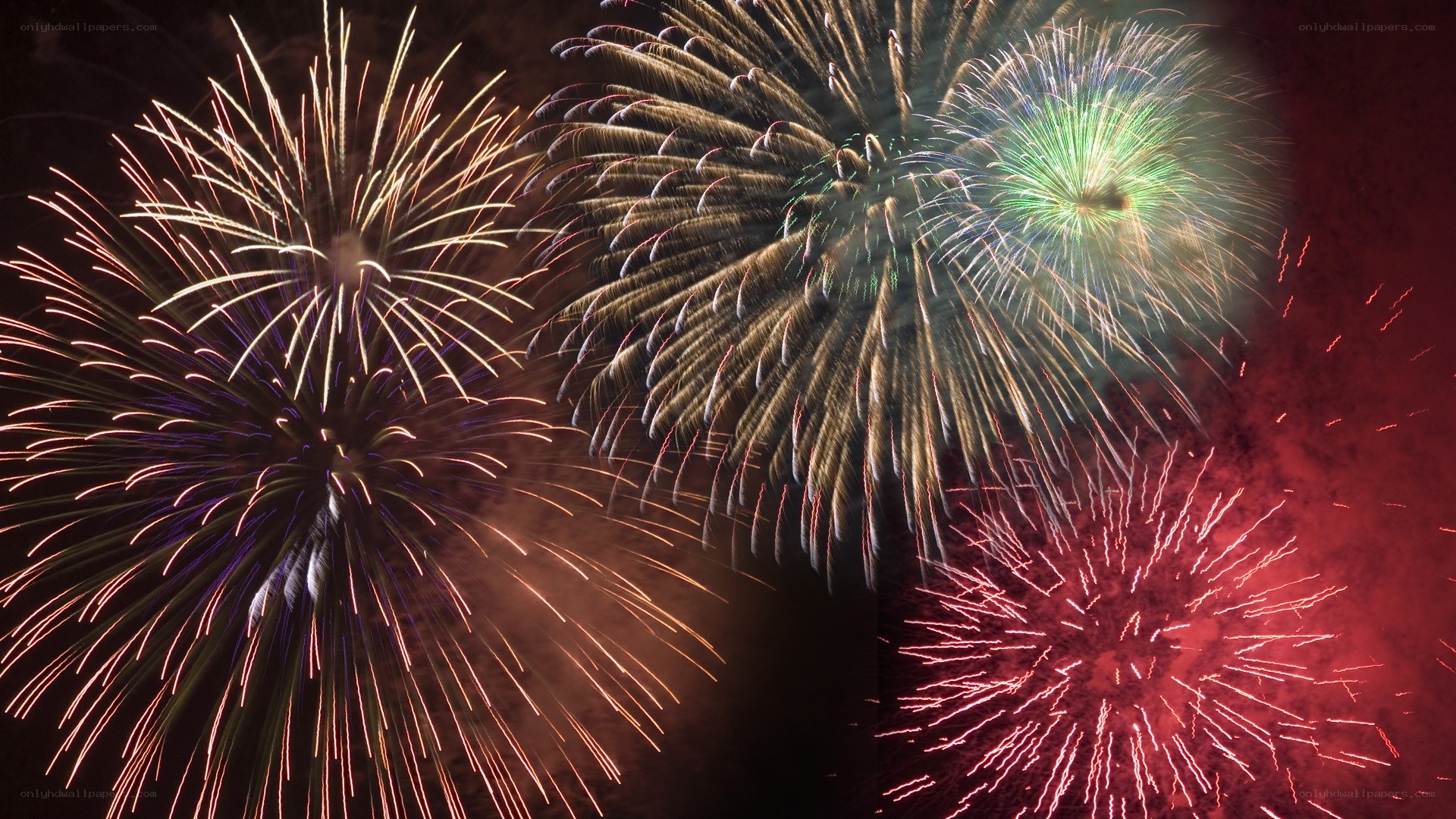 Colorful fireworks display