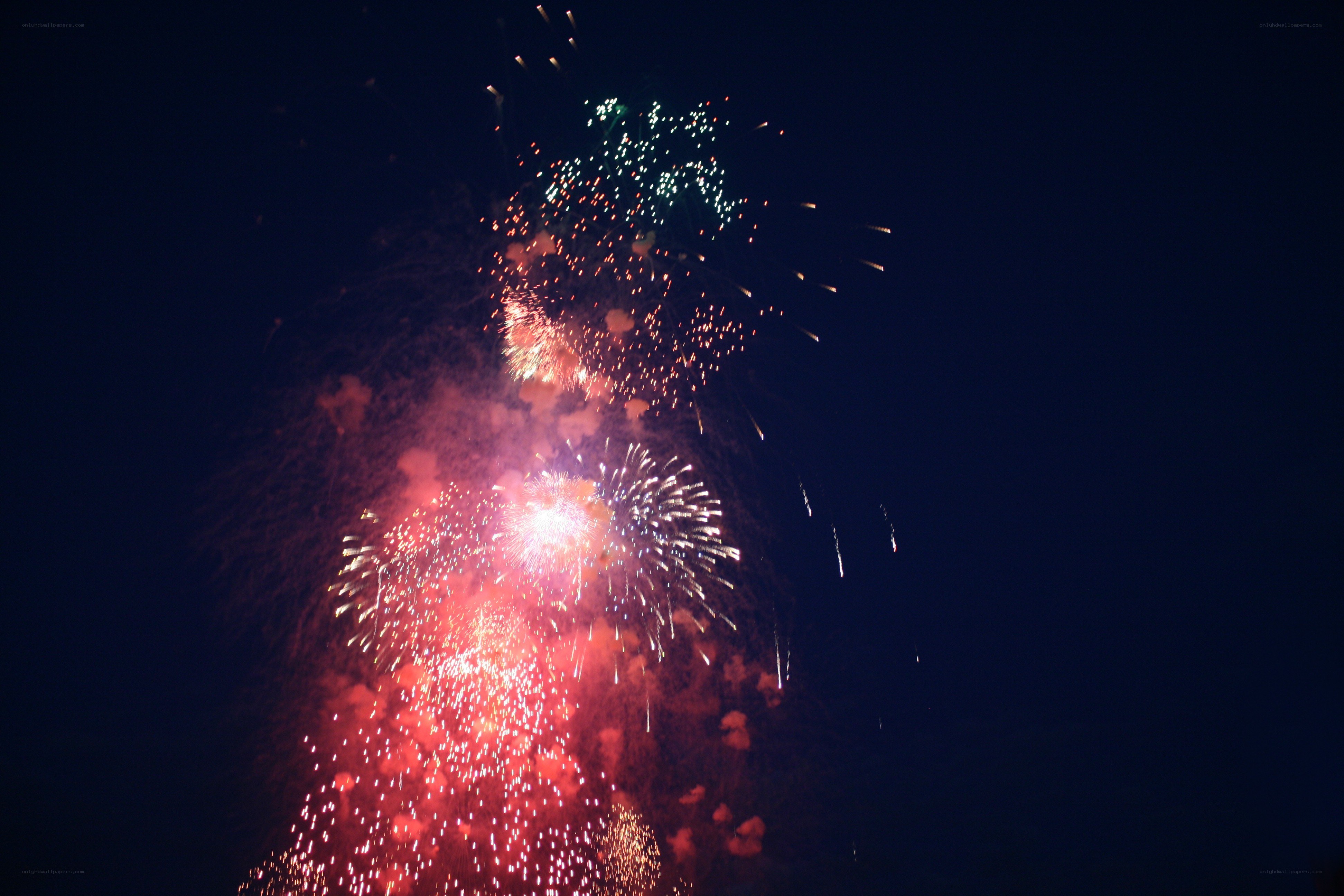 Colorful fireworks display