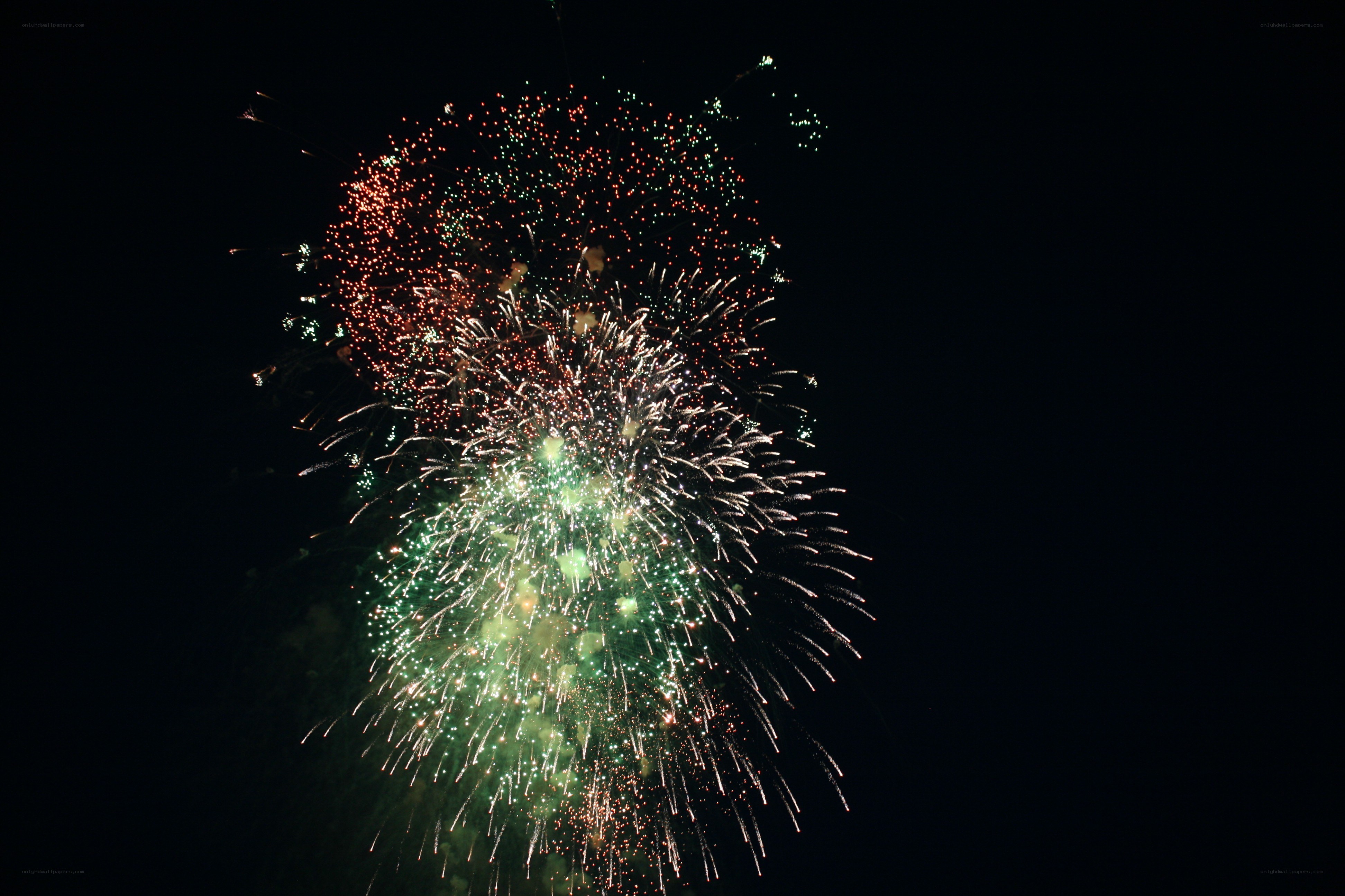 Colorful fireworks display